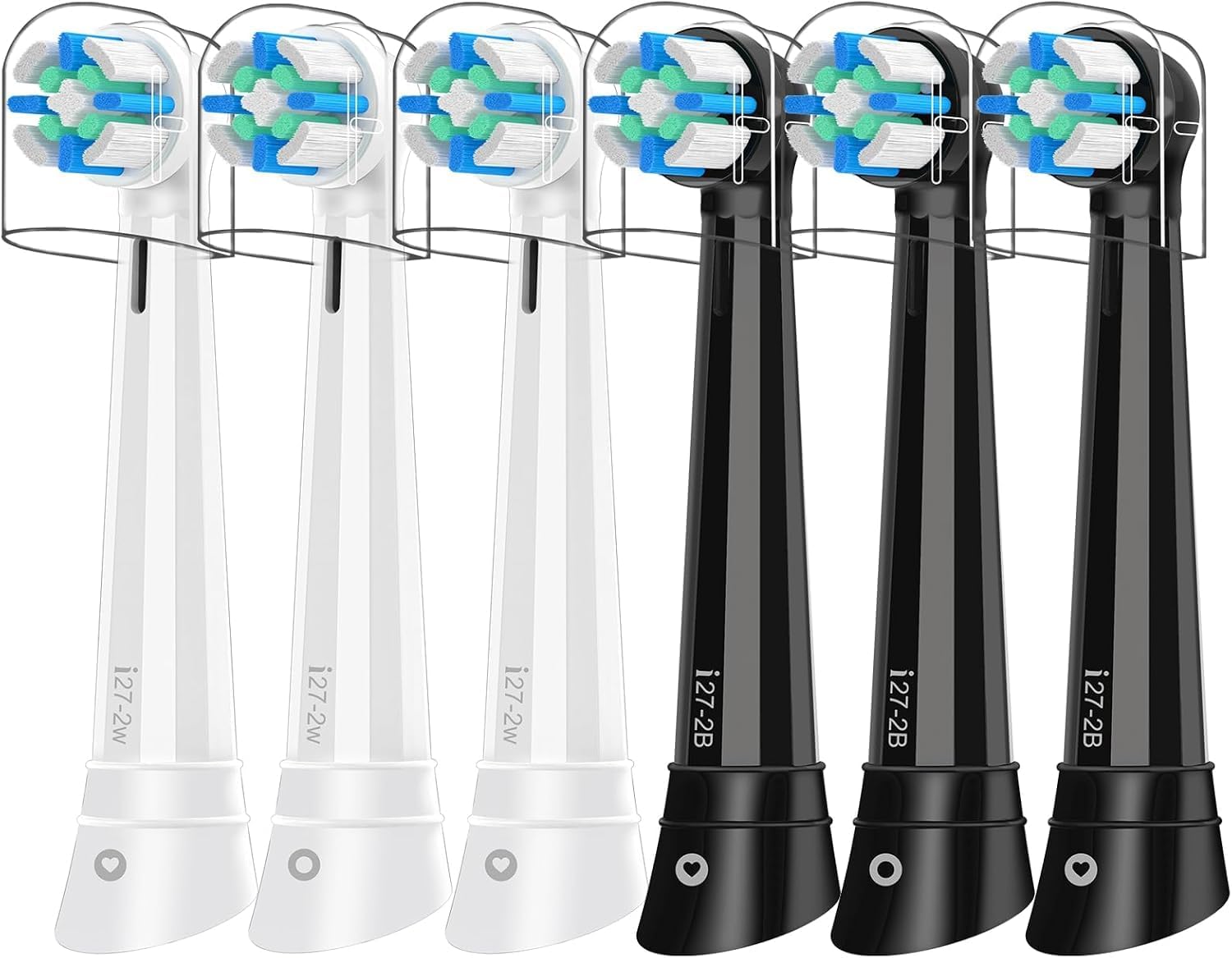 8pcs iO Replacement Heads Compatible with Oral B iO(Black&White)